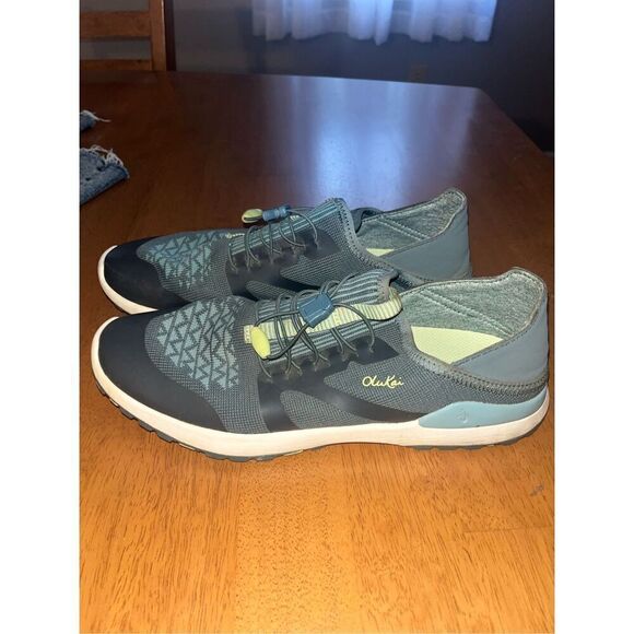 Olukai Women's Miki Trainer In Iron Mineral Blue size 9.5 Slip On Sneaker - Picture 1 of 7